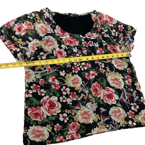 Elan Women’s Floral Short Sleeve Blouse Size 2XL - Picture 15 of 17